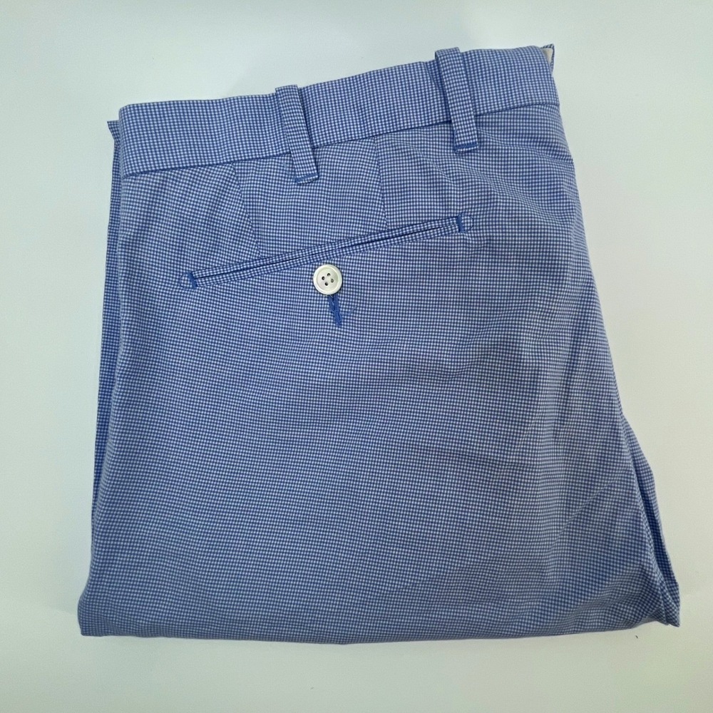 Polo‎ Ralph Lauren Slim Gi Fit Pants Mens 32x34 Blue Gingham Check Trousers